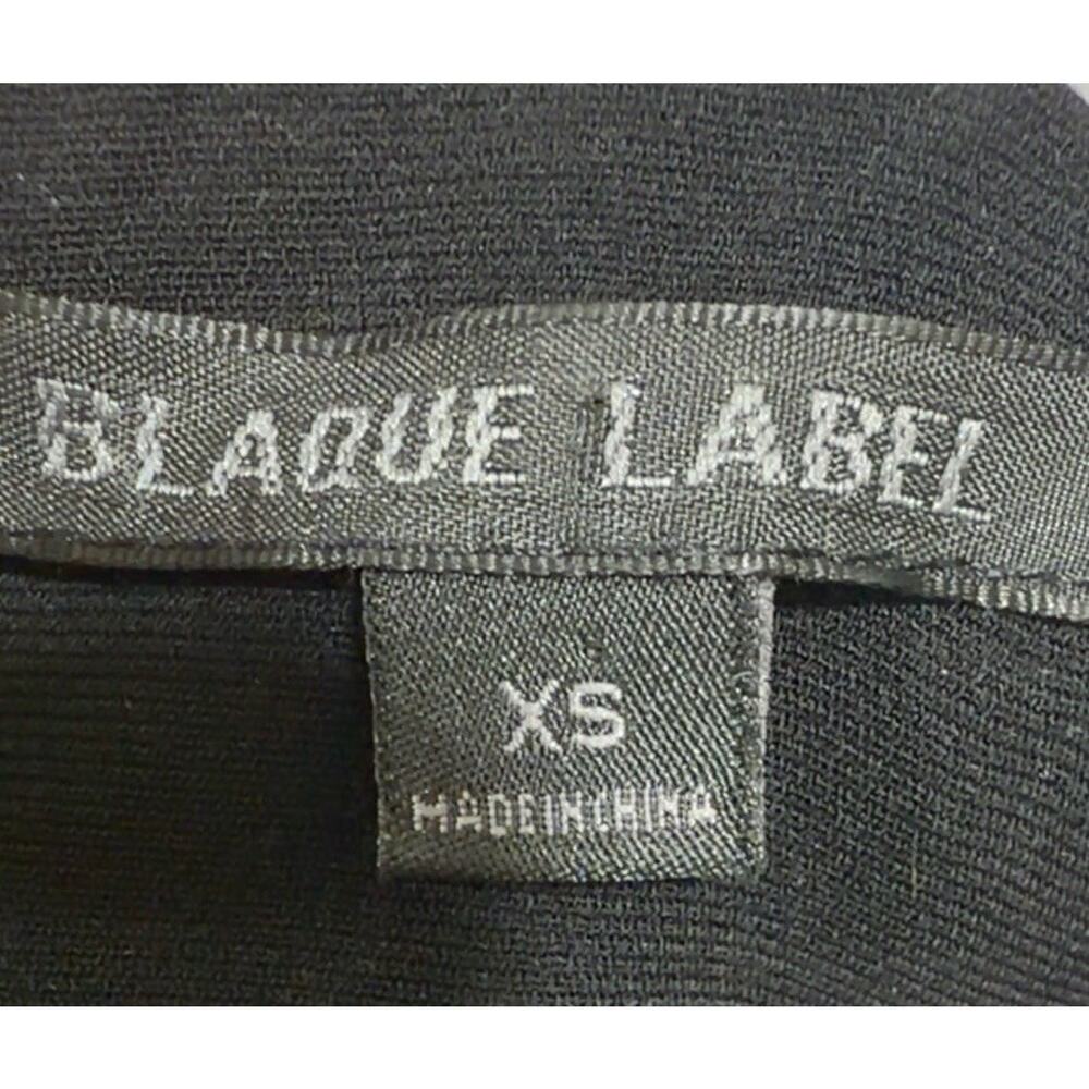 Blaque Label XS Black Sheath Dress Puff Short Sleeve Tulip Hem Career Cocktail - Picture 6 of 6